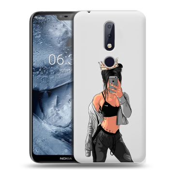 Силиконовый чехол на Nokia 6.1 Plus с принтом Женские принты
