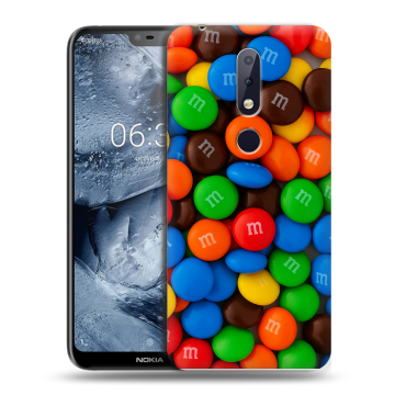 Силиконовый чехол на Nokia 6.1 Plus с принтом Конфеты