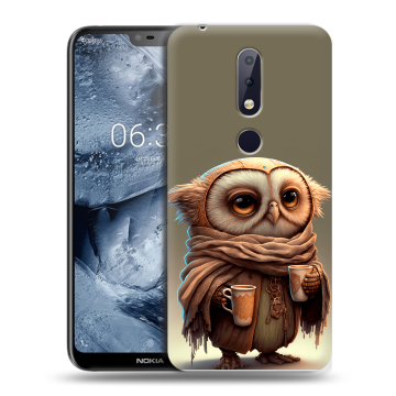 Силиконовый чехол на Nokia 6.1 Plus с принтом Сова