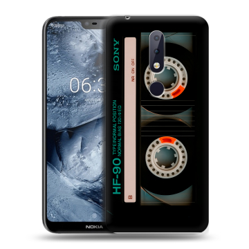 Силиконовый чехол на Nokia 6.1 Plus с принтом Кассета