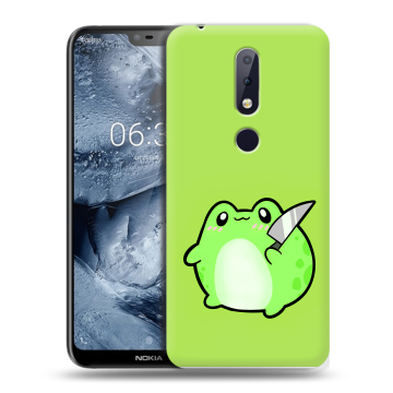 Силиконовый чехол на Nokia 6.1 Plus с принтом Лягушенок