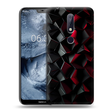 Силиконовый чехол на Nokia 6.1 Plus с принтом Абстракция