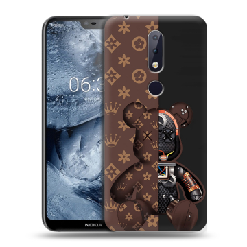 Силиконовый чехол на Nokia 6.1 Plus с принтом Луи робот