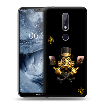 Силиконовый чехол на Nokia 6.1 Plus с принтом Золотой скрудж макдак Силиконовый чехол на Nokia 6.1 Plus с принтом Золотой скрудж макдак