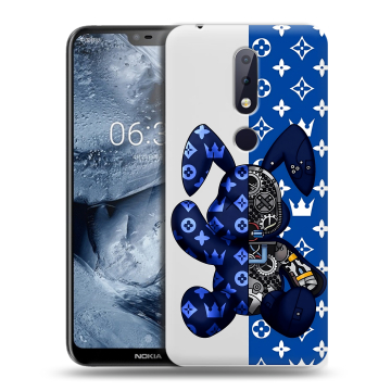Силиконовый чехол на Nokia 6.1 Plus с принтом Луи робот