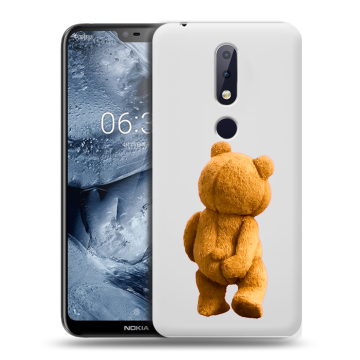 Силиконовый чехол на Nokia 6.1 Plus с принтом Медведь