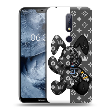Силиконовый чехол на Nokia 6.1 Plus с принтом Луи робот