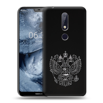 Силиконовый чехол на Nokia 6.1 Plus с принтом Герб России Силиконовый чехол на Nokia 6.1 Plus с принтом Герб России