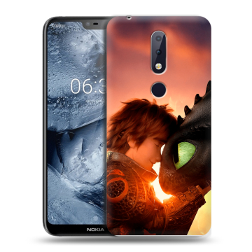 Силиконовый чехол на Nokia 6.1 Plus с принтом Как приручить дракона