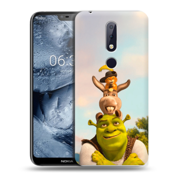 Силиконовый чехол на Nokia 6.1 Plus с принтом Шрек Shrek Силиконовый чехол на Nokia 6.1 Plus с принтом Шрек Shrek
