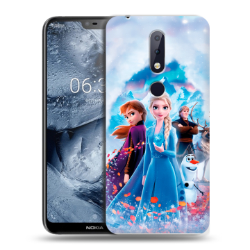 Силиконовый чехол на Nokia 6.1 Plus с принтом Холодное сердце Frozen