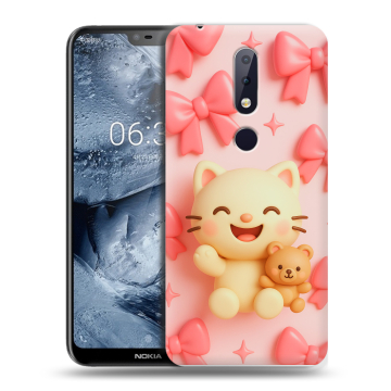 Силиконовый чехол на Nokia 6.1 Plus с принтом для девочек