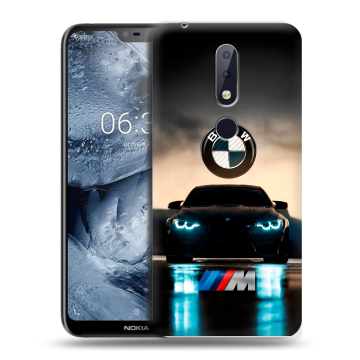 Силиконовый чехол на Nokia 6.1 Plus с принтом БМВ BMW Силиконовый чехол на Nokia 6.1 Plus с принтом БМВ BMW