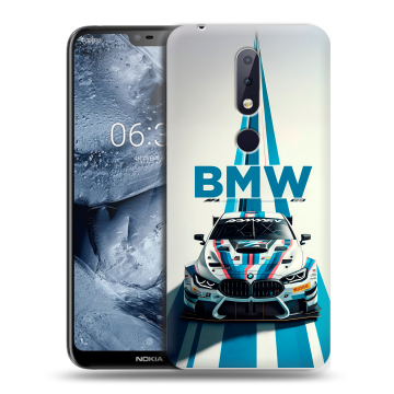 Силиконовый чехол на Nokia 6.1 Plus с принтом БМВ BMW