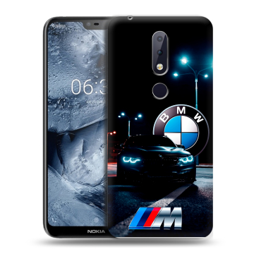 Силиконовый чехол на Nokia 6.1 Plus с принтом БМВ BMW Силиконовый чехол на Nokia 6.1 Plus с принтом БМВ BMW