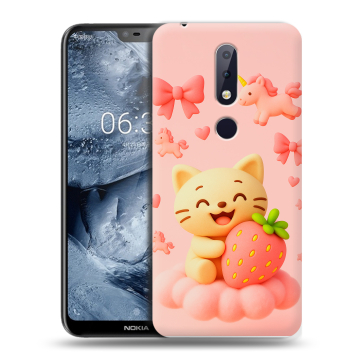 Силиконовый чехол на Nokia 6.1 Plus с принтом для девочек
