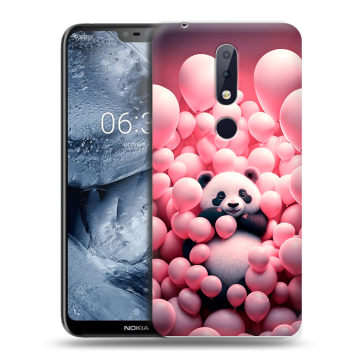Силиконовый чехол на Nokia 6.1 Plus с принтом Панда