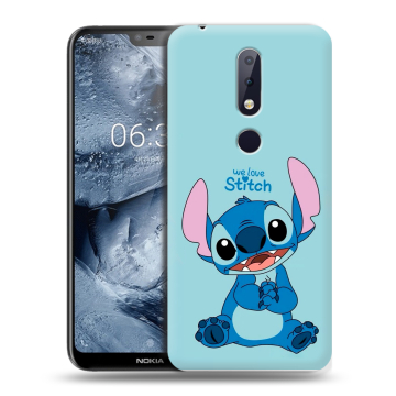 Силиконовый чехол на Nokia 6.1 Plus с принтом Лило и Стич Силиконовый чехол на Nokia 6.1 Plus с принтом Лило и Стич