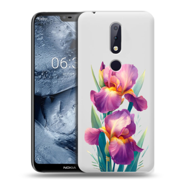 Силиконовый чехол на Nokia 6.1 Plus с принтом Цветы орхидеи Силиконовый чехол на Nokia 6.1 Plus с принтом Цветы орхидеи