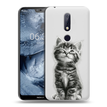 Силиконовый чехол на Nokia 6.1 Plus с принтом Котенок