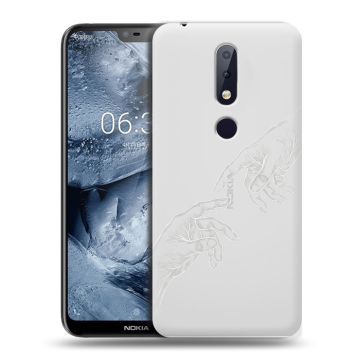 Силиконовый чехол на Nokia 6.1 Plus с принтом Сотворение мира Силиконовый чехол на Nokia 6.1 Plus с принтом Сотворение мира