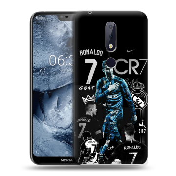 Силиконовый чехол на Nokia 6.1 Plus с принтом Реал Роналдо Силиконовый чехол на Nokia 6.1 Plus с принтом Реал Роналдо