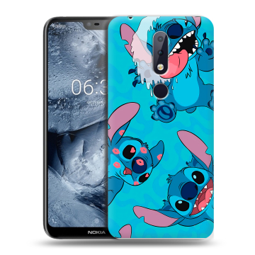 Силиконовый чехол на Nokia 6.1 Plus с принтом Лило и Стич Силиконовый чехол на Nokia 6.1 Plus с принтом Лило и Стич