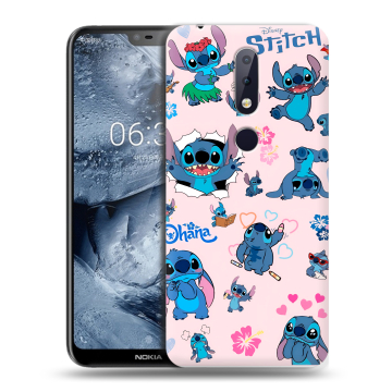 Силиконовый чехол на Nokia 6.1 Plus с принтом Лило и Стич