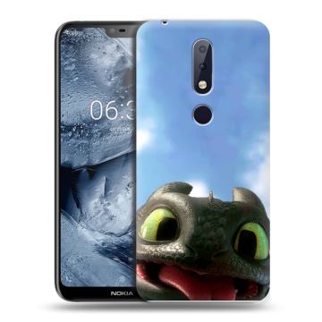 Силиконовый чехол на Nokia 6.1 Plus с принтом Как приручить дракона