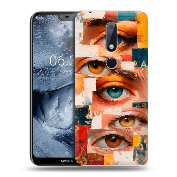 Силиконовый чехол на Nokia 6.1 Plus с принтом Модный принт Силиконовый чехол на Nokia 6.1 Plus с принтом Модный принт