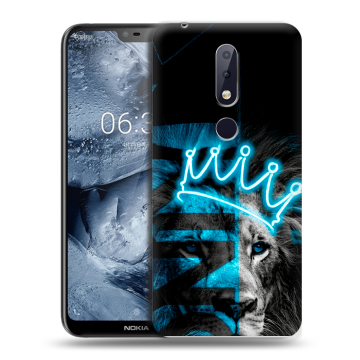 Силиконовый чехол на Nokia 6.1 Plus с принтом Король лев Силиконовый чехол на Nokia 6.1 Plus с принтом Король лев