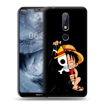 Силиконовый чехол на Nokia 6.1 Plus с принтом One Piece Ван Пис Силиконовый чехол на Nokia 6.1 Plus с принтом One Piece Ван Пис