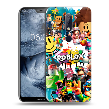 Силиконовый чехол на Nokia 6.1 Plus с принтом Roblox Роблокс Силиконовый чехол на Nokia 6.1 Plus с принтом Roblox Роблокс