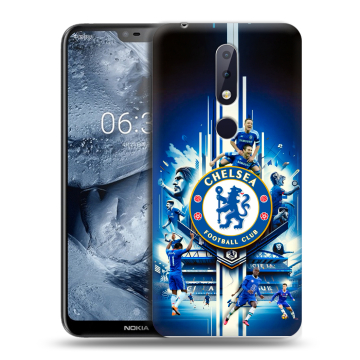 Силиконовый чехол на Nokia 6.1 Plus с принтом Chelsea Челси Силиконовый чехол на Nokia 6.1 Plus с принтом Chelsea Челси