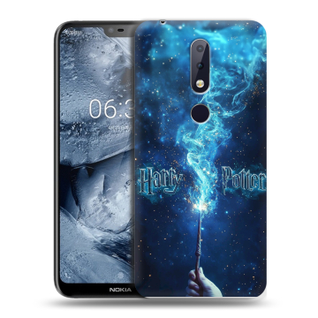 Силиконовый чехол на Nokia 6.1 Plus с принтом Harry Potter Гарри Поттер
