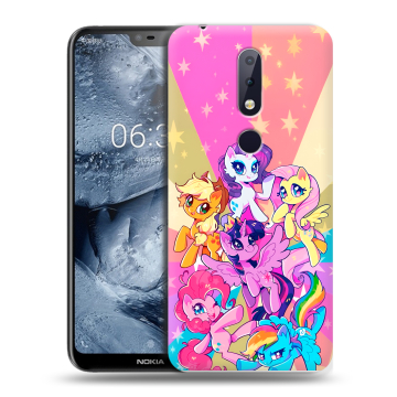 Силиконовый чехол на Nokia 6.1 Plus с принтом My little pony Дружба чудо