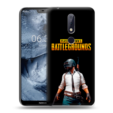 Силиконовый чехол на Nokia 6.1 Plus с принтом PUGB ПАГБ