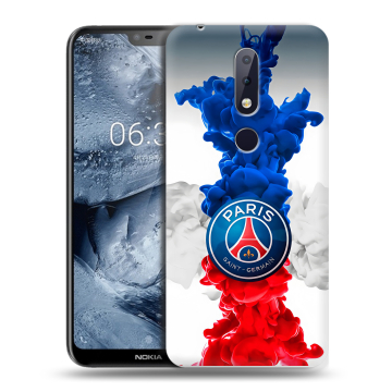 Силиконовый чехол на Nokia 6.1 Plus с принтом PSG ПСЖ Силиконовый чехол на Nokia 6.1 Plus с принтом PSG ПСЖ
