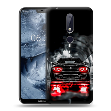Силиконовый чехол на Nokia 6.1 Plus с принтом BMW БМВ Силиконовый чехол на Nokia 6.1 Plus с принтом BMW БМВ