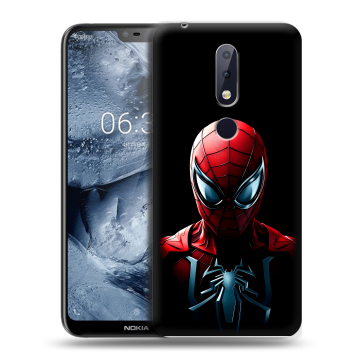 Силиконовый чехол на Nokia 6.1 Plus с принтом Spiderman Человек паук Силиконовый чехол на Nokia 6.1 Plus с принтом Spiderman Человек паук