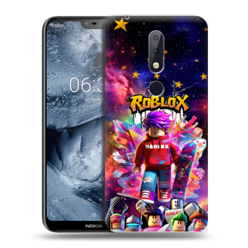 Силиконовый чехол на Nokia 6.1 Plus с принтом Roblox Роблокс Силиконовый чехол на Nokia 6.1 Plus с принтом Roblox Роблокс