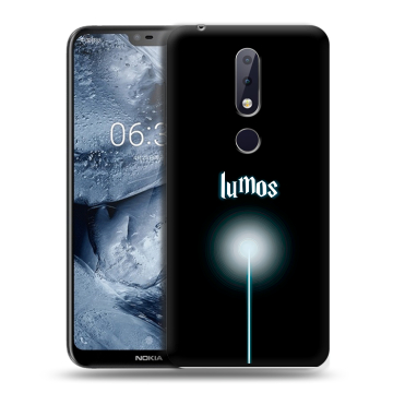 Силиконовый чехол на Nokia 6.1 Plus с принтом Harry Potter Гарри Поттер