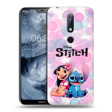 Силиконовый чехол на Nokia 6.1 Plus с принтом Лило и Стич