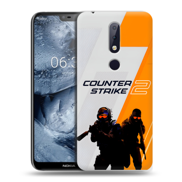 Силиконовый чехол на Nokia 6.1 Plus с принтом Counter Strike
