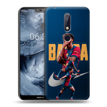 Силиконовый чехол на Nokia 6.1 Plus с принтом Барселона Barca Yamal 