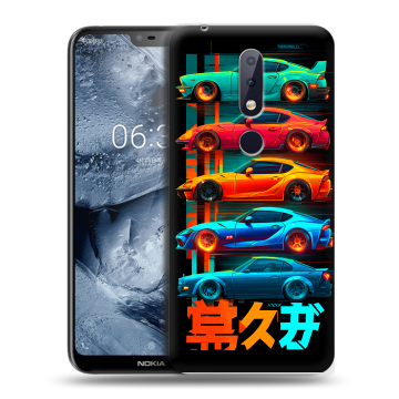 Силиконовый чехол на Nokia 6.1 Plus с принтом машины тачки Силиконовый чехол на Nokia 6.1 Plus с принтом машины тачки