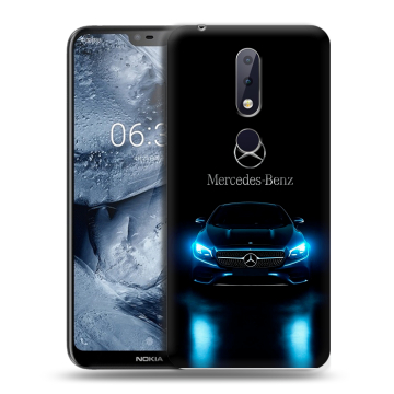 Силиконовый чехол на Nokia 6.1 Plus с принтом Mercedes Мерседес Силиконовый чехол на Nokia 6.1 Plus с принтом Mercedes Мерседес