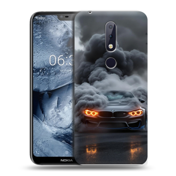 Силиконовый чехол на Nokia 6.1 Plus с принтом BMW БМВ Силиконовый чехол на Nokia 6.1 Plus с принтом BMW БМВ