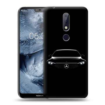 Силиконовый чехол на Nokia 6.1 Plus с принтом Mercedes Мерседес
