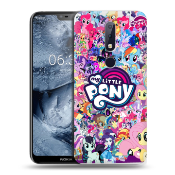 Силиконовый чехол на Nokia 6.1 Plus с принтом My little pony Дружба чудо